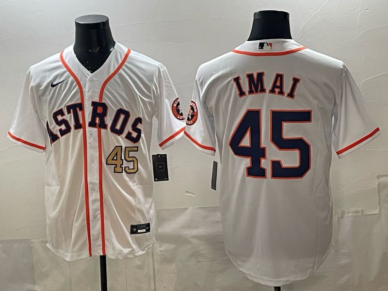 Men 2026 Houston Astros #45 Imai White Game Nike MLB Jersey style 002->houston astros->MLB Jersey